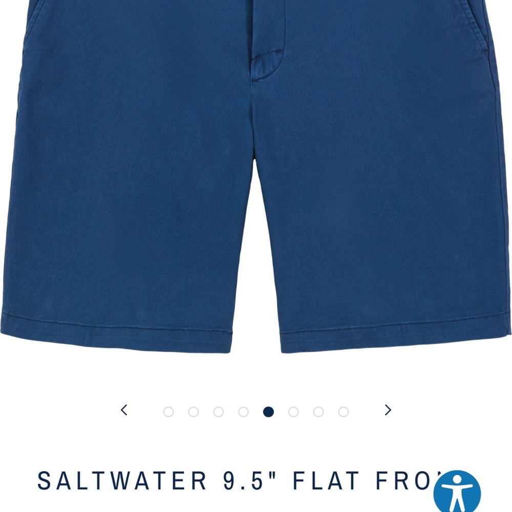 Izod Men's Saltwater Flat Front Shorts in Deep Blue